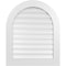 Ekena Millwork Round Top Surface Mount PVC Gable Vent: Functional, w/ 3-1/2"W x 1"P Standard Frame, 28"W x 34"H GVPRT28X3401SF - alternate 1